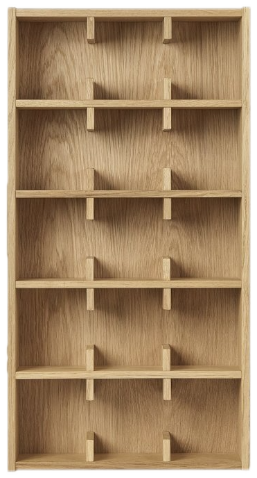 Saetter 15 cup shelf in oiled oak